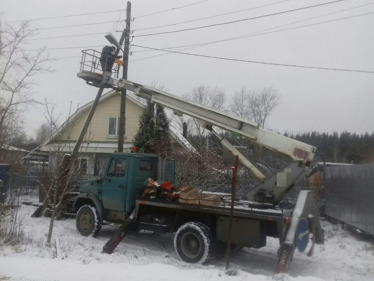 Поселок Гавриловка оснастили новыми светодиодными светильниками
