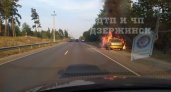 На трассе около Дзержинска загорелась машина